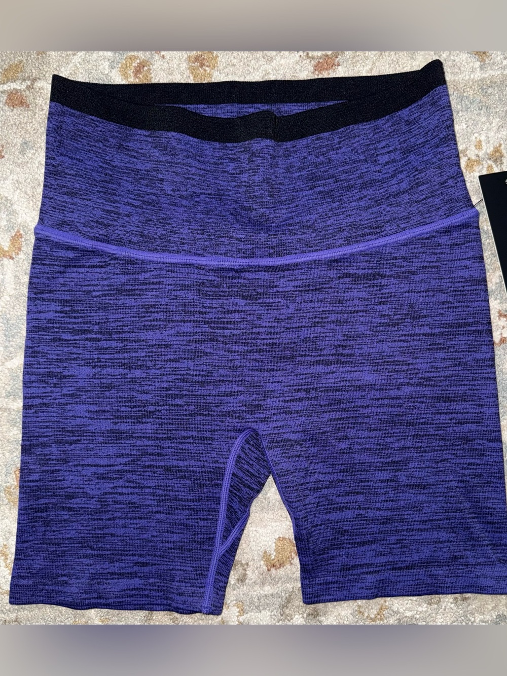 Peloton Purple Heathered Biker Shorts